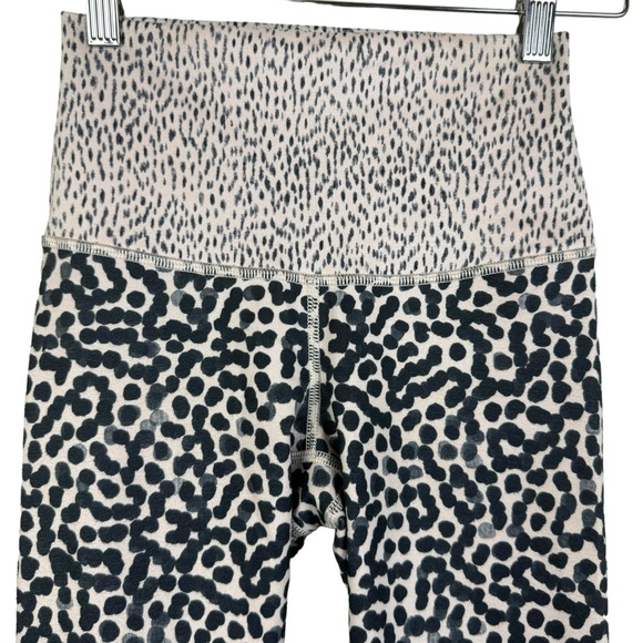 Lululemon Leggings Wonder Under Crop Full On Ace Spot Grain Black Dottie Dash. - Picture 3 of 8